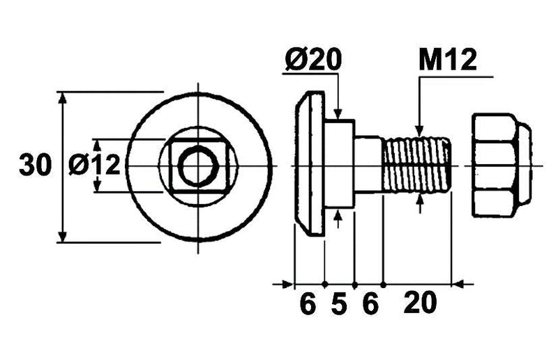 Taarup Blade Holder Bolt