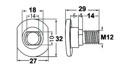 Krone/Claas/Pottinger Blade Holder Bolt
