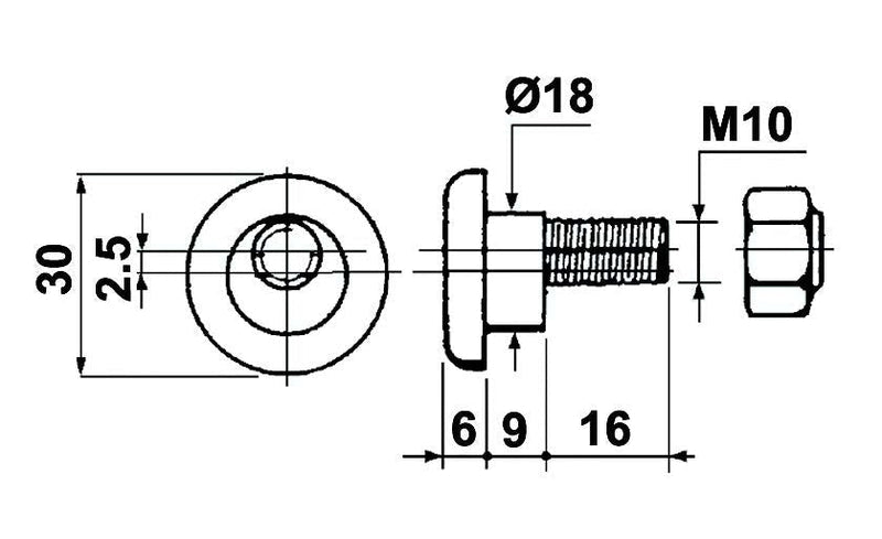 Vicon/Pottinger Blade Holder Bolt M10