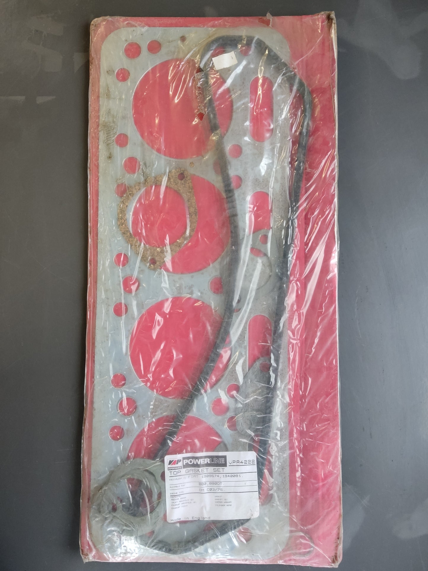 Fiat 880 and 880DT Top Gasket Set