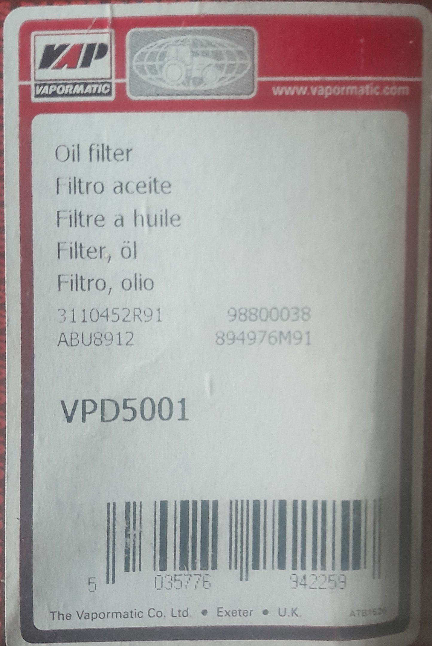 Oil filter