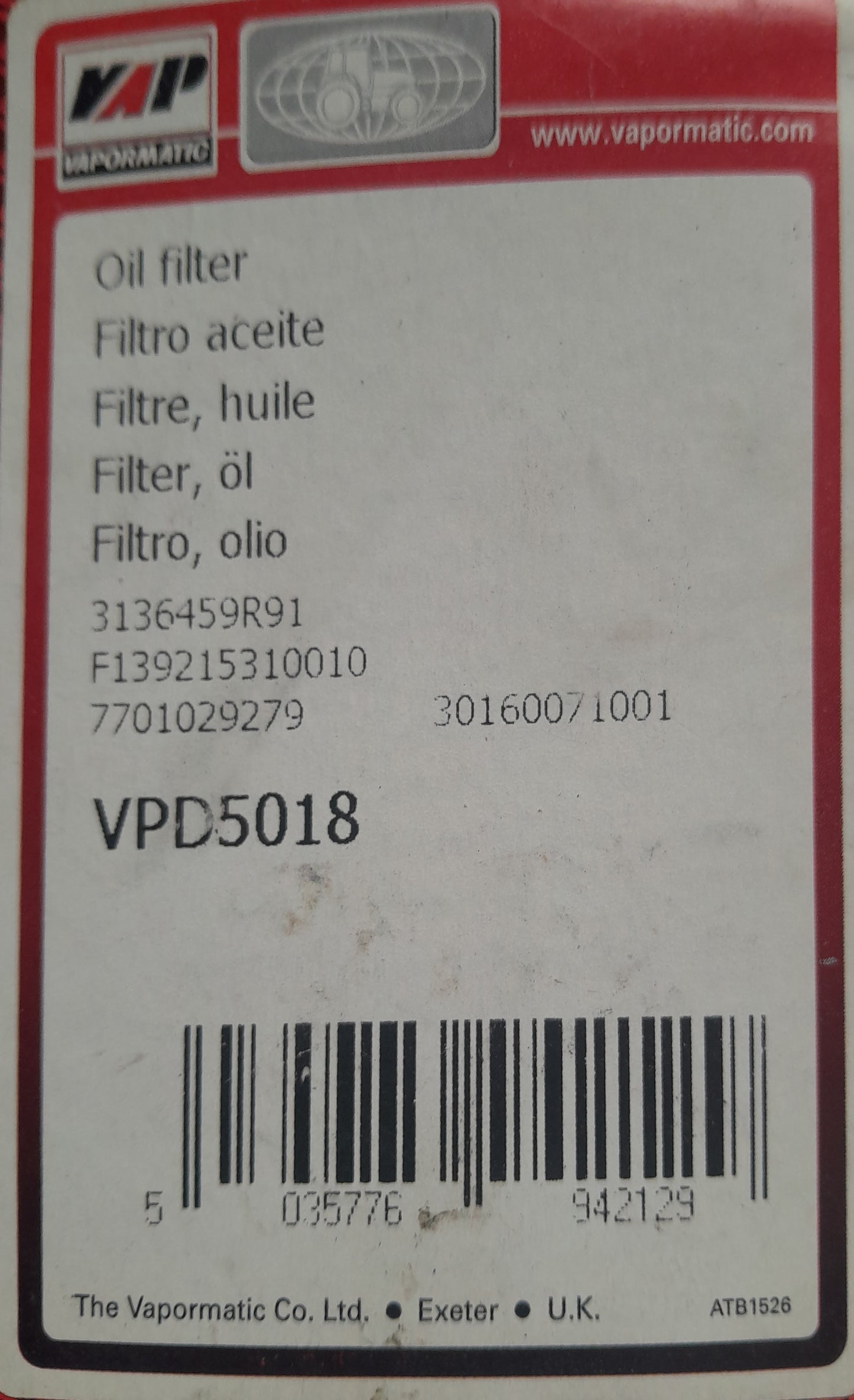 Oil filter