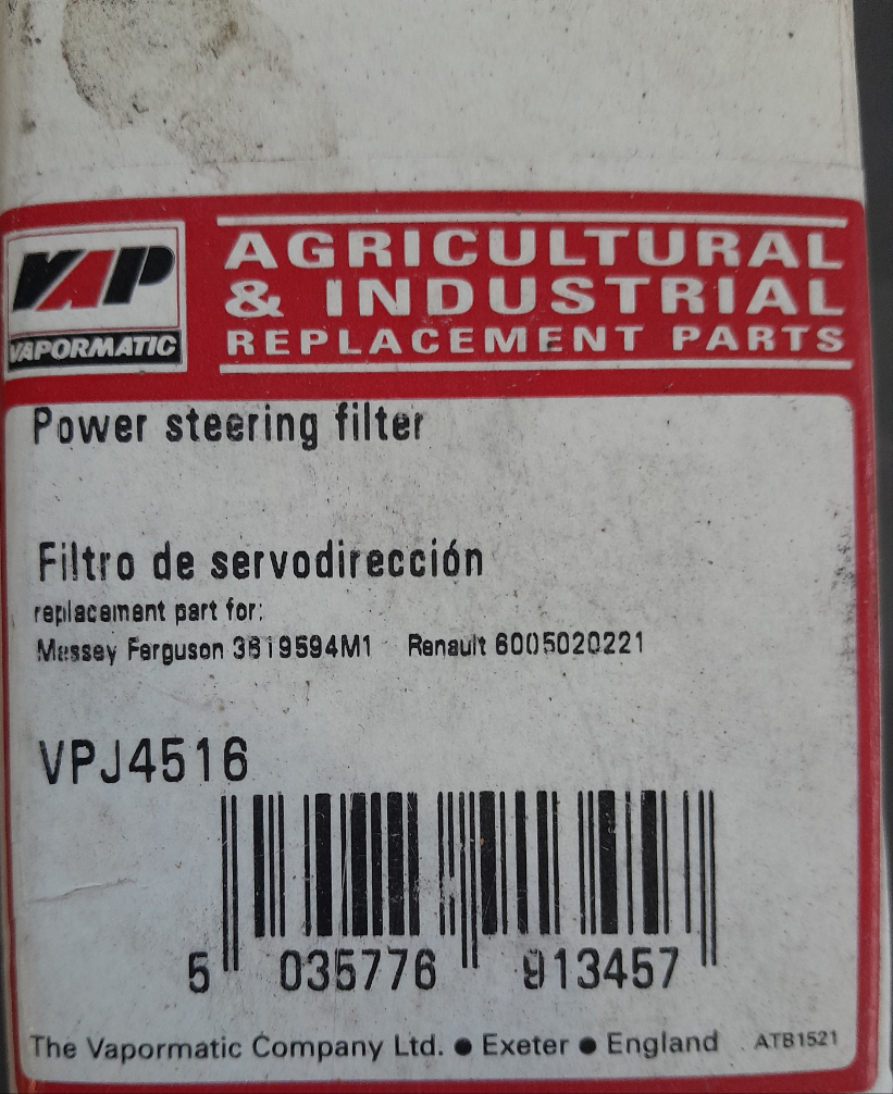 Power steering filter