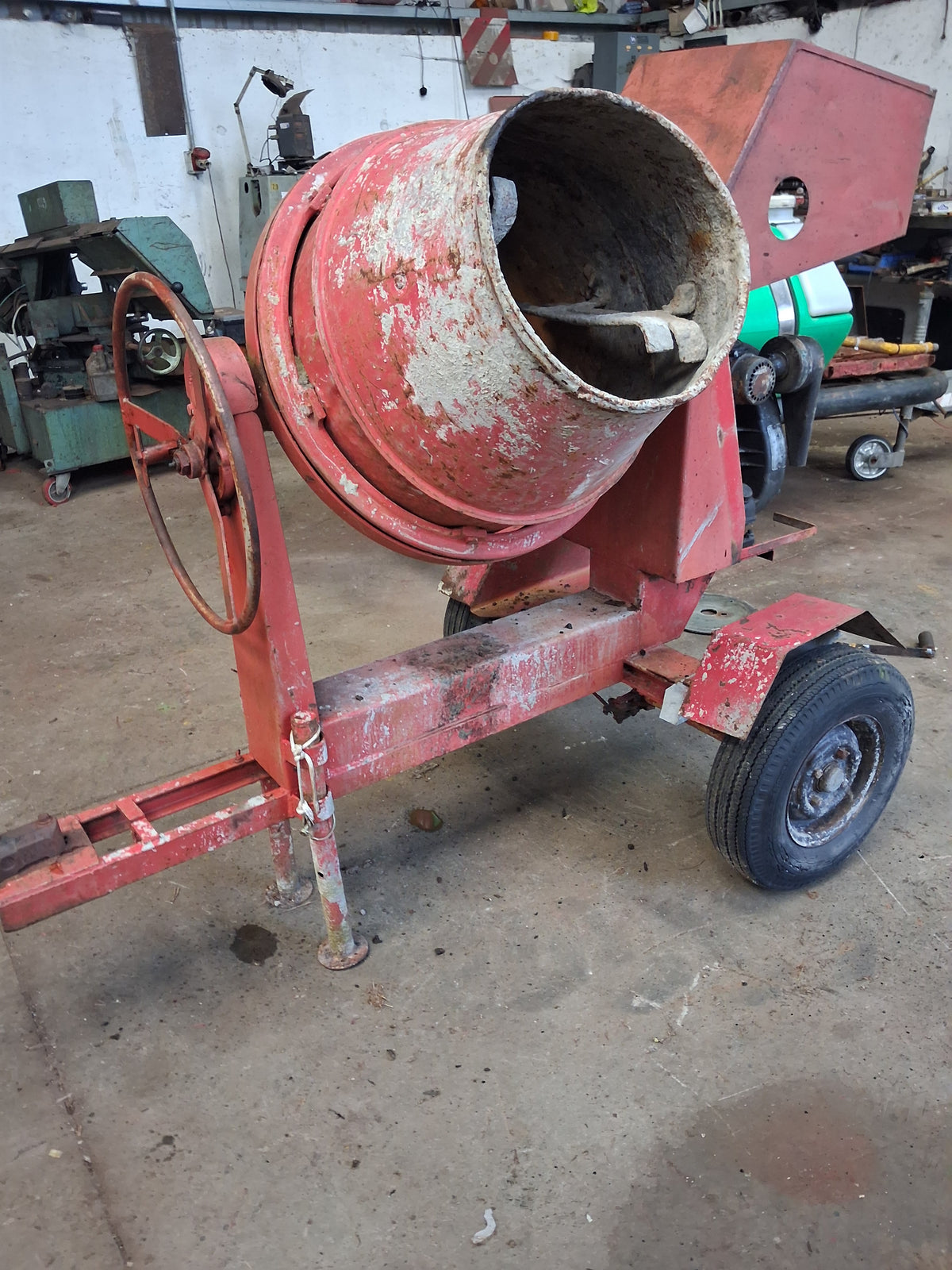 Used diesel cement mixer